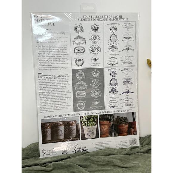 Traditional Pots - IOD Transfer Pad - Four 12"x16" Sheets - Brand New - Picture 2 of 2